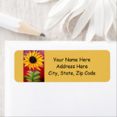 Retouradreslabels met Bright Sunflower Etiket (Insitu)