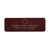 Retouradreslabels met geborsteld goud Logo Etiket (Voorkant)