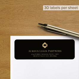 Retouradreslabels met Gold Logo Etiket