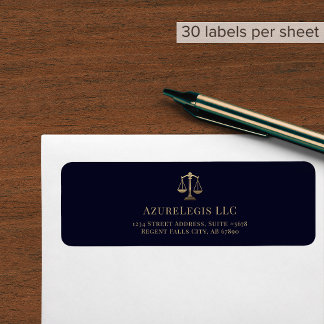 Retouradreslabels met Justice Scale Logo Etiket