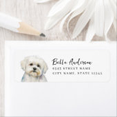 Retouradreslabels met Maltezer hond Etiket (Insitu)