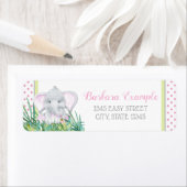 Retouradreslabels met olifant meisje etiket (Insitu)