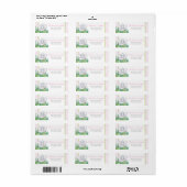 Retouradreslabels met olifant meisje etiket (Full Sheet)