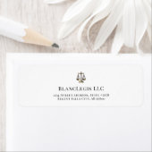 Retouradreslabels met schaalverdeling van rechtvaa etiket (Insitu)