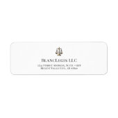 Retouradreslabels met schaalverdeling van rechtvaa etiket (Voorkant)