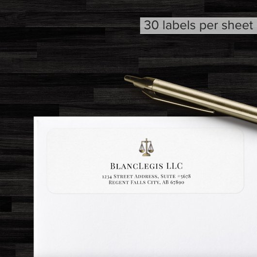 Retouradreslabels met schaalverdeling van rechtvaa etiket