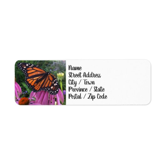 Retouradreslabels - Monarch Butterfly Etiket (Voorkant)
