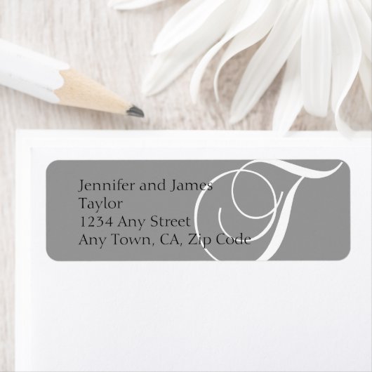 Retouradreslabels Monogram T Grijs Etiket (Insitu)