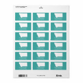 Retouradreslabels Montana State - Turquoise Etiket (Full Sheet)