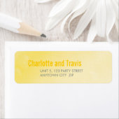 RETOURADRESLABELS : ombre waterverf geel Etiket (Insitu)