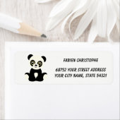 Retouradreslabels. Panda. Etiket (Insitu)