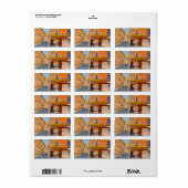 Retouradreslabels Parijs, Frankrijk Etiket (Full Sheet)
