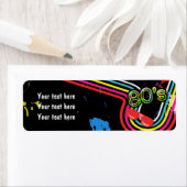 Retouradreslabels Retro Verjaardagsfeestje 80 jaar Etiket (Insitu)