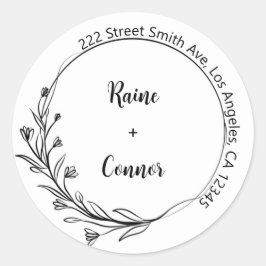 Retouradreslabels Ronde Sticker