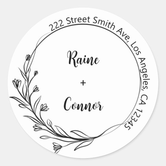 Retouradreslabels Ronde Sticker (Voorkant)