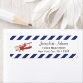 Retouradreslabels rood vlak etiket (Insitu)