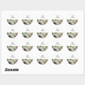 Retouradreslabels: Royal Wedding Poppies Ronde Sticker (Vel)
