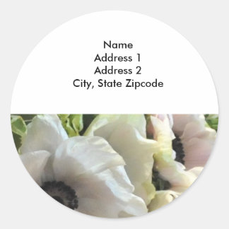 Retouradreslabels: Royal Wedding Poppies Ronde Sticker