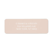Retouradreslabels roze / Perzikzijde Etiket (Voorkant)