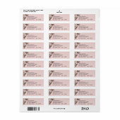 Retouradreslabels, Roze Rozen & Duiven Bruiloft Etiket (Full Sheet)