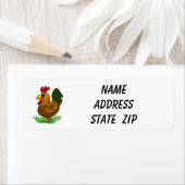 Retouradreslabels stickers Rooster, chicken, (Insitu)