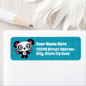 Retouradreslabels van Cute Panda Etiket (Insitu)