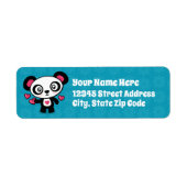 Retouradreslabels van Cute Panda Etiket (Voorkant)