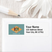 Retouradreslabels van Delaware-vlag Etiket (Insitu)