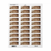 Retouradreslabels van Rustic Wood en Kant Etiket (Full Sheet)