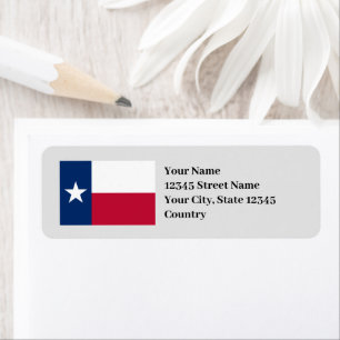 Retouradreslabels van Texas State-vlag Etiket