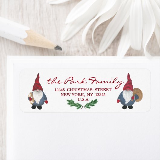 Retouradreslabels van Tomten Etiket (Insitu)