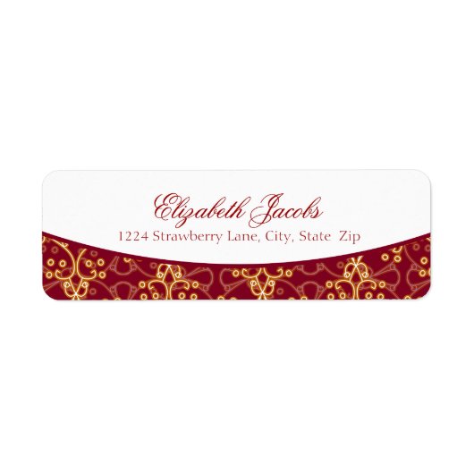 Retouradreslabels voor Berry Red Cluster Etiket (Voorkant)