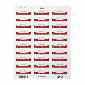 Retouradreslabels voor Berry Red Cluster Etiket (Full Sheet)