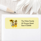 Retouradreslabels voor bijen Gnome Sunflower Etiket (Insitu)