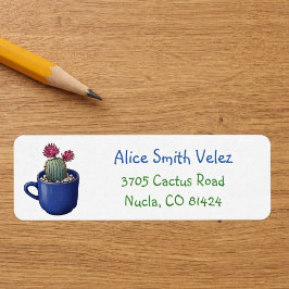 Retouradreslabels voor cactusliefhebbers etiket