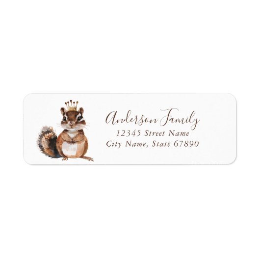 Retouradreslabels voor Chipmunk Etiket (Voorkant)