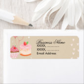 Retouradreslabels voor cupcake bakkerij etiket (Insitu)