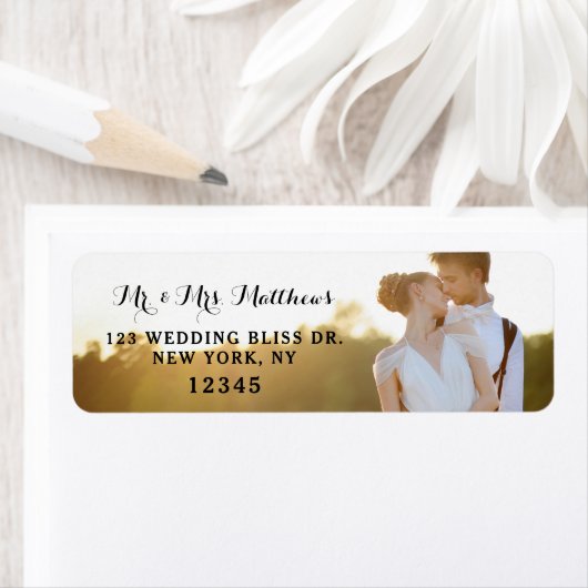 Retouradreslabels voor foto's | Bruiloft Bliss Des Etiket (Insitu)