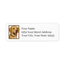 Retouradreslabels voor gele labrador retriever-mix