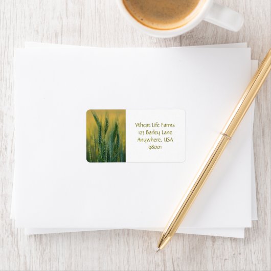 Retouradreslabels voor groene tarwe etiket (Insitu)