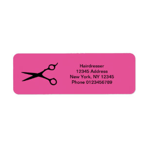 Retouradreslabels voor hairdresser voor haarstylis etiket