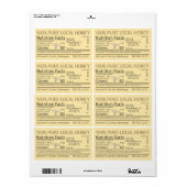 Retouradreslabels voor honing Nutrition Little Bee Etiket (Full Sheet)