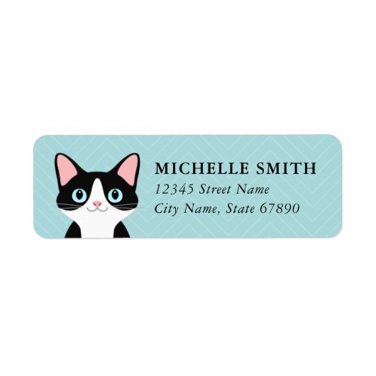 Retouradreslabels voor katten etiket (Voorkant)