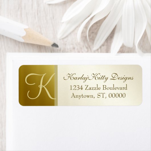 Retouradreslabels voor metaalgoud etiket (Insitu)
