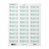 Retouradreslabels voor Mint Grey Fox Hedgehog Etiket (Full Sheet)
