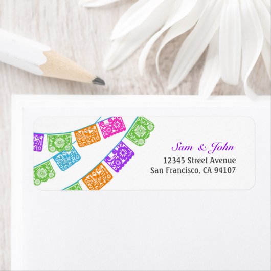 Retouradreslabels voor Papel Picado Etiket (Insitu)