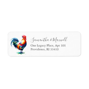 Retouradreslabels voor Rooster Etiket