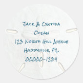 Retouradreslabels voor Sand Dollar Round Ronde Sticker (Voorkant)