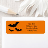 Retouradreslabels voor zwarte en oranje Halloween  Etiket (Insitu)