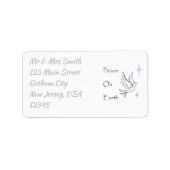 Retouradreslabels - Vrede op aarde Etiket (Voorkant)